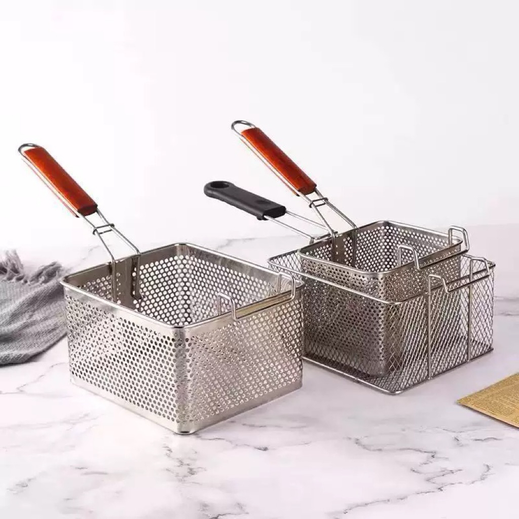 O-ki木柄折疊薯條網