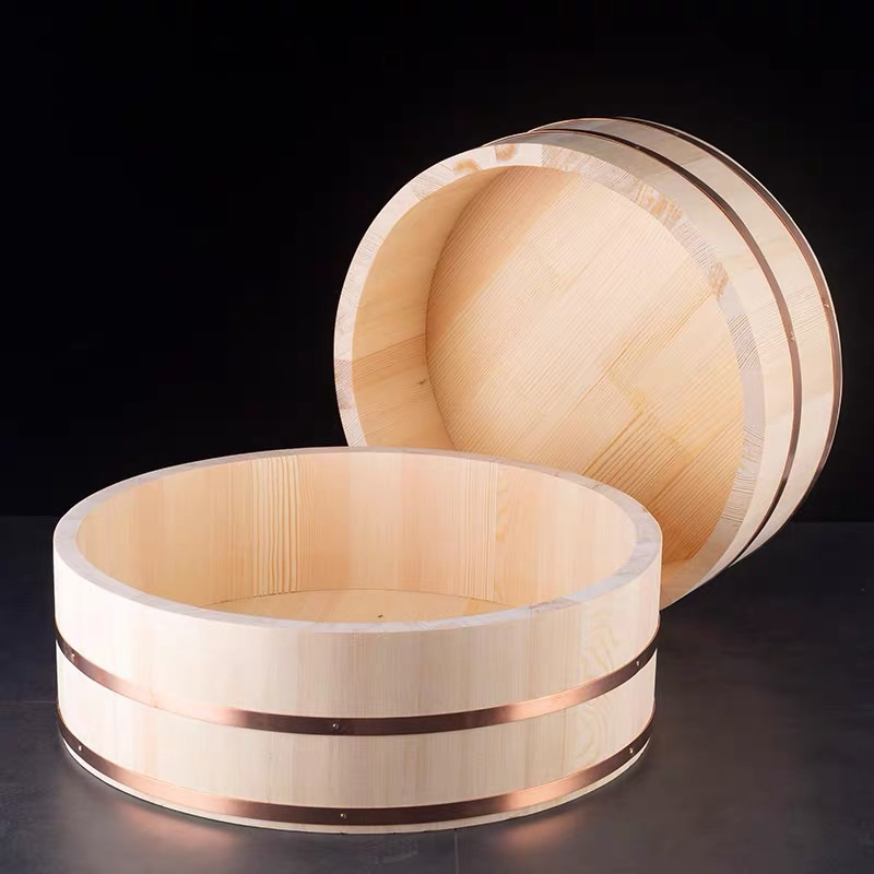 壽司桶銅枯木 醋飯桶 木桶 壽司桶 木製品 飯桶 醋飯